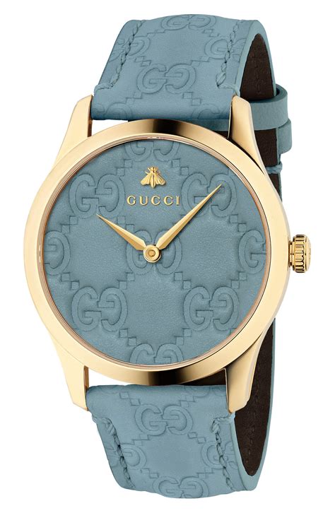 gucci leather womens watch|gucci leather watch bands women.